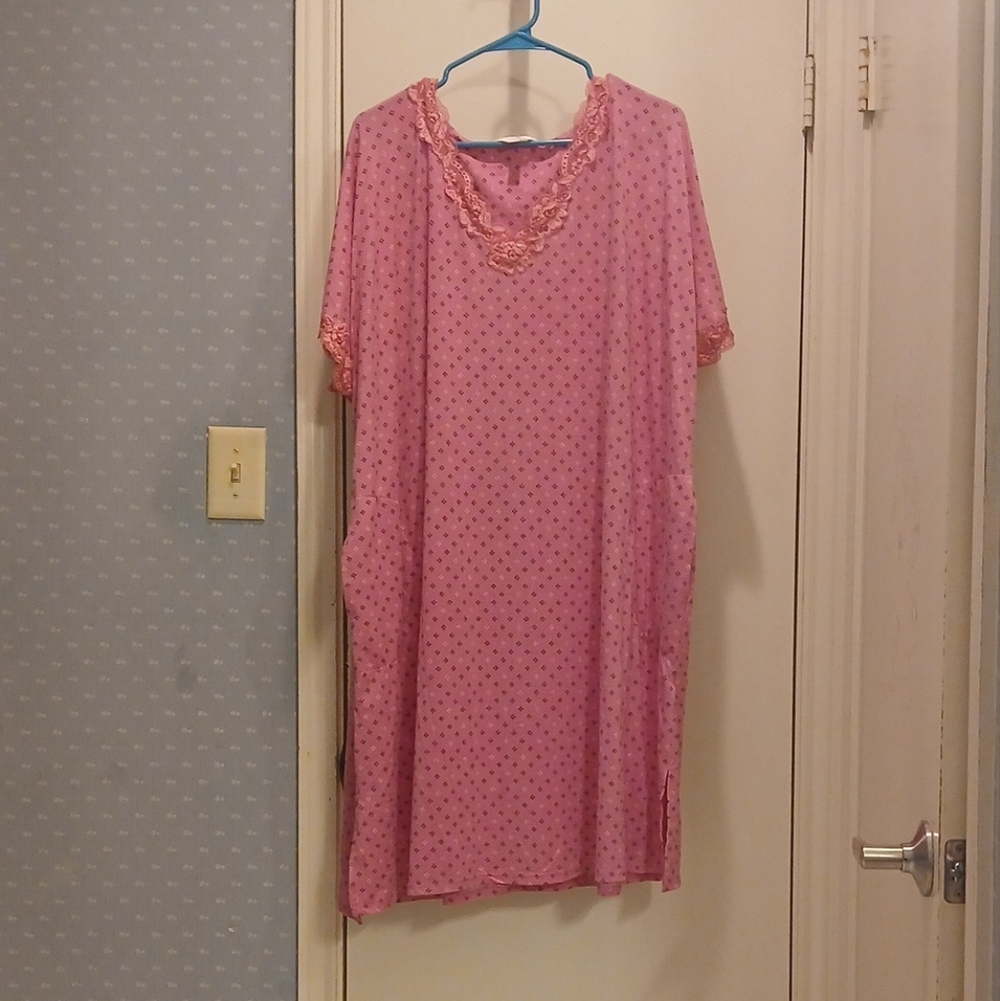 Secret Treasures Pink Polka Dot Nightgown